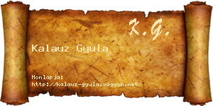 Kalauz Gyula névjegykártya
